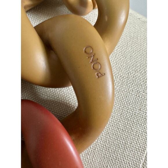 PONO by Joan Goodman Italian Resin Necklace Red Brown Tan 30" - Picture 5 of 6